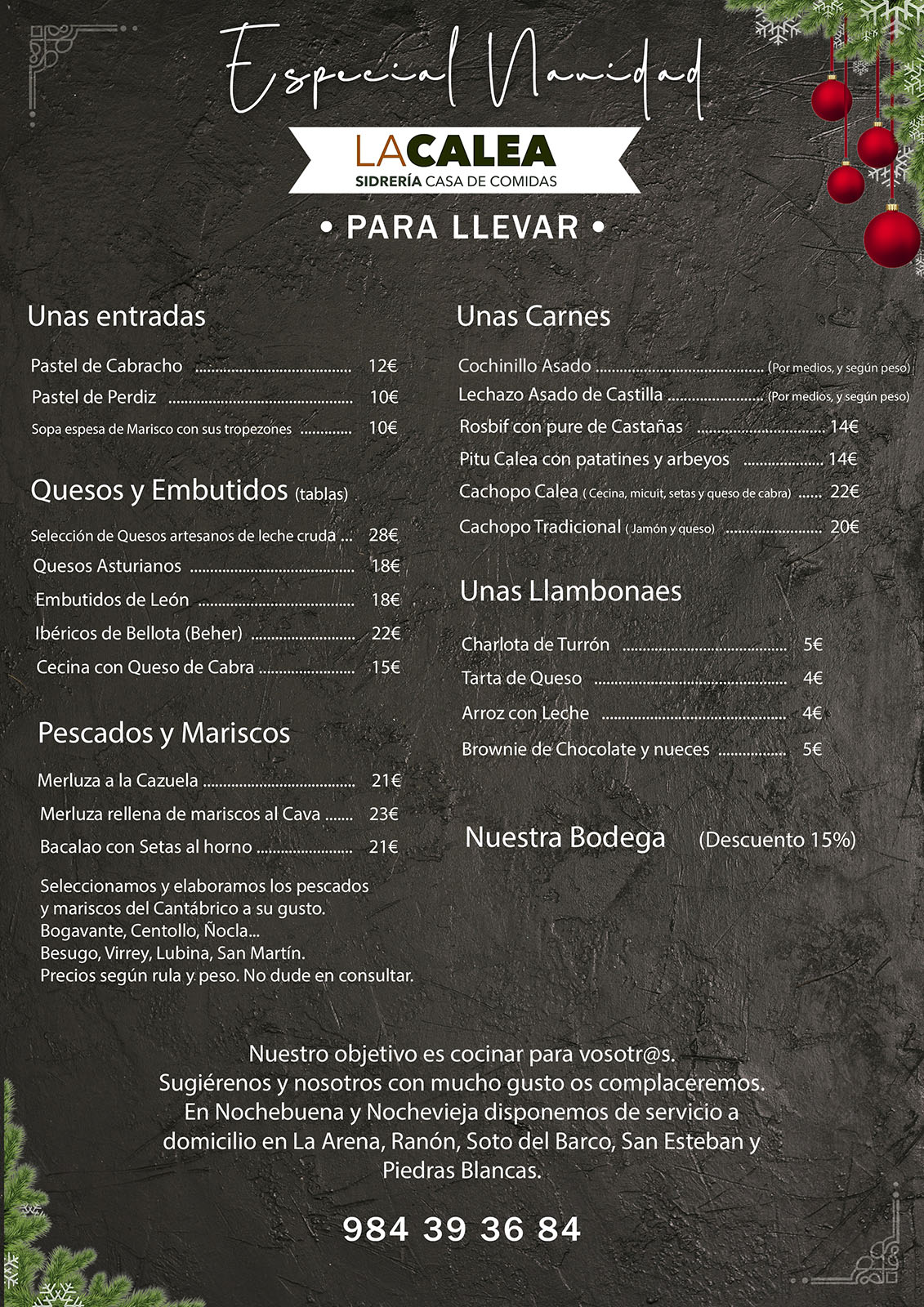 Carta de Navidad La Calea